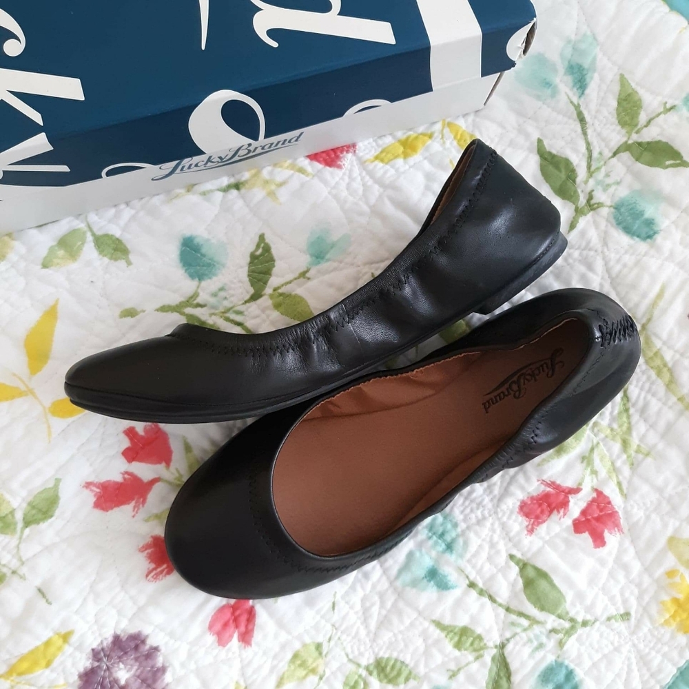 New Lucky black Emmie ballet flats